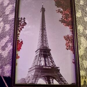 Black and White Eiffel Tower Framed Wall Art